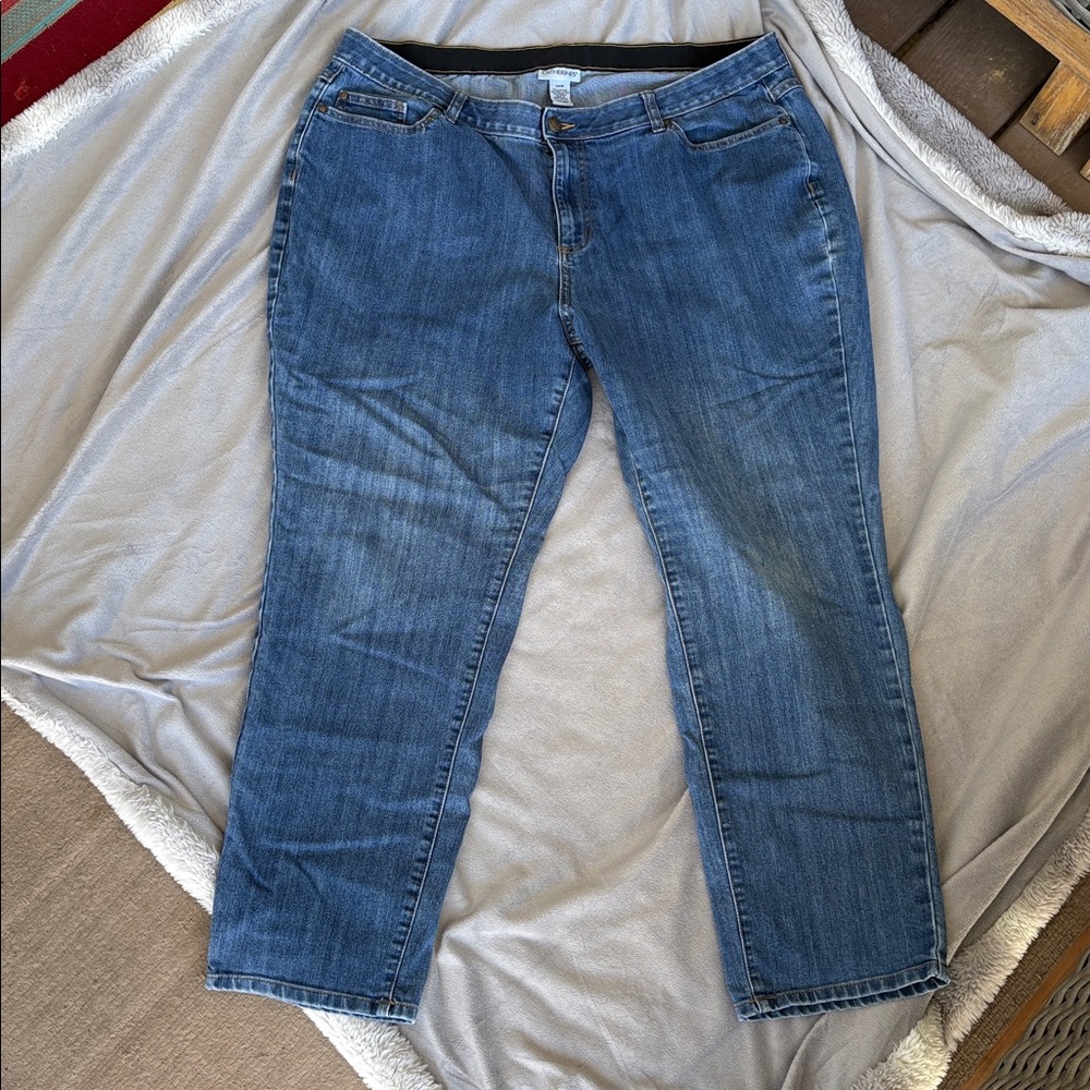 Catherines Light Blue Denim Pants ladies size 22W